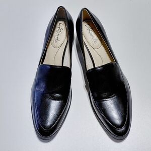 LIFESTRIDE Women's  Devyn Black Faux   Leather Pumps Size 7.5M